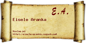 Eisele Aranka névjegykártya